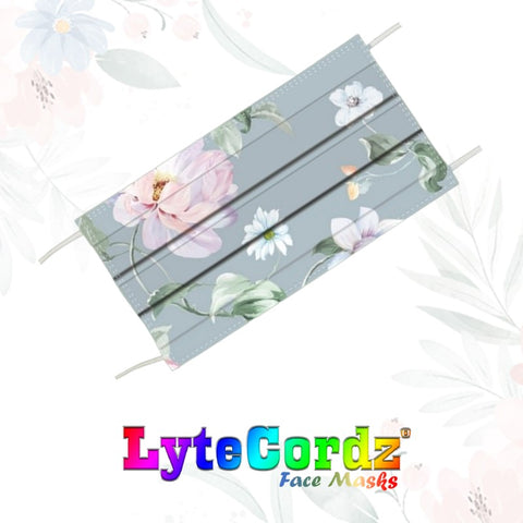 Image of Floral and Flower Patterns - Adult 3 Ply Disposable Surgical Style Mask