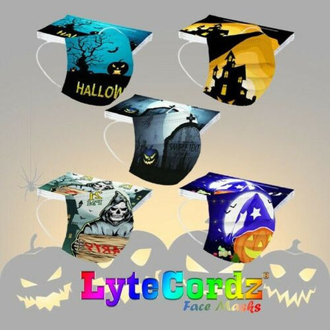 Image of Halloween Designs - 3 Ply Disposable Masks - Child Size