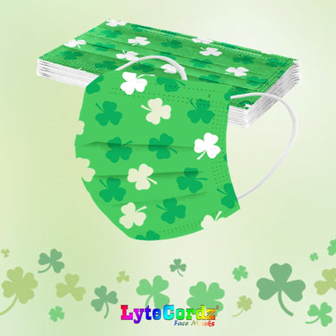 Image of St. Patrick's Day Designs - Adult 3 Ply Disposable Surgical Style Mask