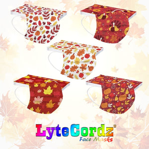 Thanksgiving / Harvest Designs - Adult 3 Ply Disposable Surgical Style Mask