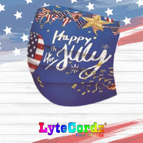 Image of Stars and Stripes - 3 Adult Ply Disposable Surgical Style Mask