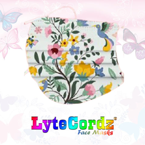 Image of Butterflies and Bumble Bees - Adult 3 Ply Disposable Surgical Style Mask