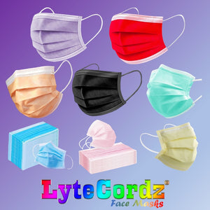 Solid Colors - Adult 3 Ply Disposable Surgical Style Mask