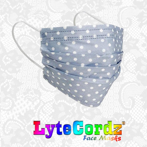 Image of Polka Dot Patterns - 3 Adult Ply Disposable Surgical Style Mask