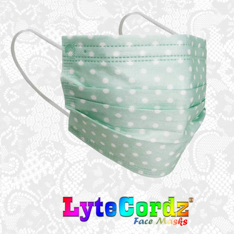 Image of Polka Dot Patterns - 3 Adult Ply Disposable Surgical Style Mask