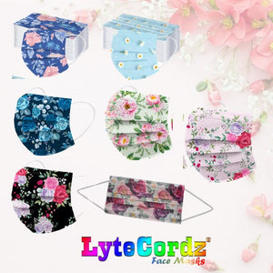 Floral and Flower Patterns - Adult 3 Ply Disposable Surgical Style Mask