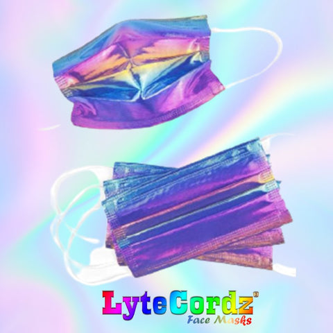 Image of Iridescent / Shimmering Patterns - Adult 3 Ply Disposable Surgical Style Mask