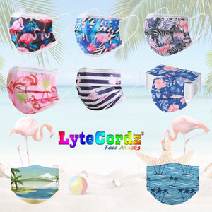 Flamingos and Palm Trees - Adult 3 Ply Disposable Surgical Style Mask