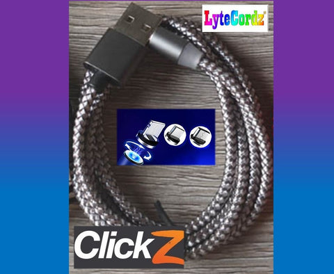 Image of LYTECORDZ CLICKZ - Magnetic Snap Quick Release Charging Cord - All Phones Types