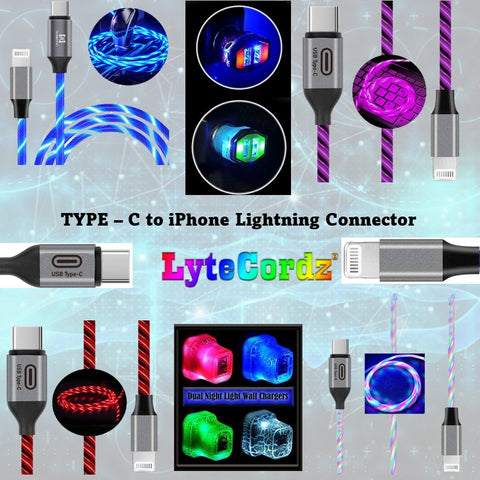 Image of VORTEX - Spiral Shape Moving Lights - TYPE C / USB 3.0 to iPhone Lightning Connector
